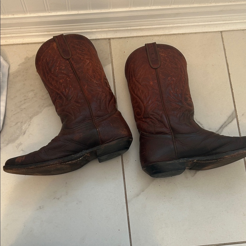 Men's Sancho Size 10 Brown Leather Western Boots - Picture 3 of 9